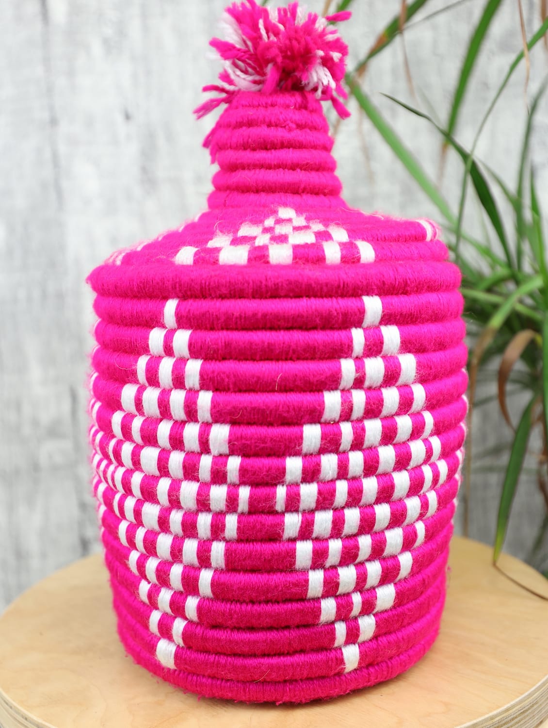 18x20 Pink African Basket, Storage Basket