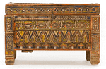 Chrifa-Shag Moroccan Rug-Checkered rug (5'6" x 8'3")