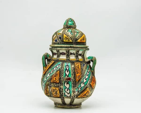 Moroccan ash jar shefl decoration