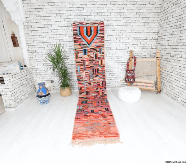Sufenia-Shag Moroccan Rug- (2'5" x 10'9")