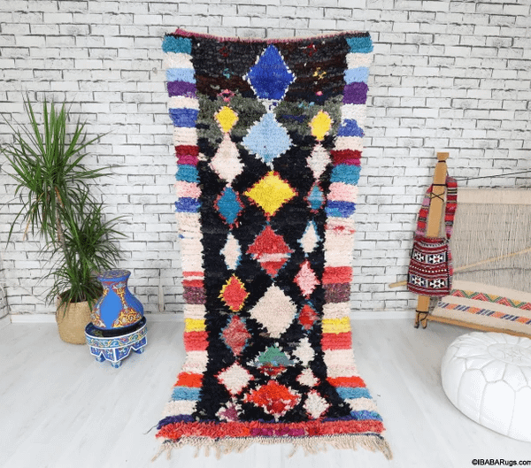Tifira-Vintage Moroccan Rug- (7'7" x 3'4")