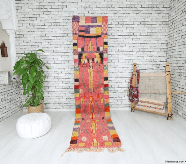 Lalla-Shag Moroccan Rug- (2'5" x 10'5")