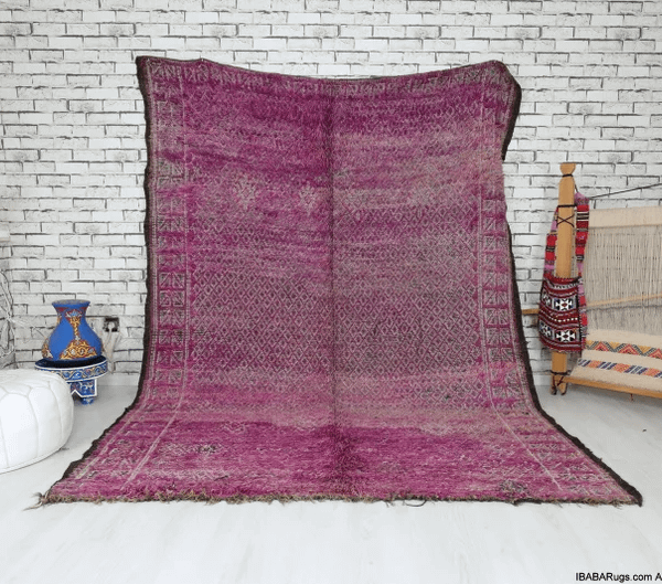 Segguma-Vintage Moroccan Rug- (6'4" x 9'2")