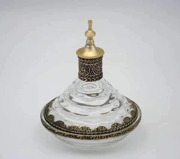 Moroccan Bowl - Antique glass and metal bowl
