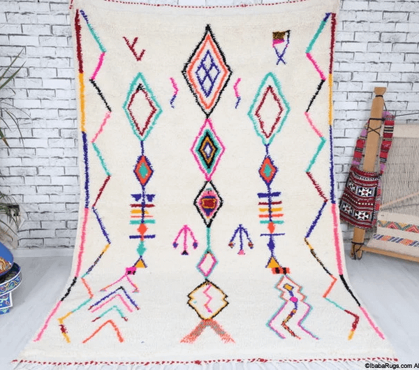 Imasse-Shag Moroccan Rug (8'4" x 5'7")
