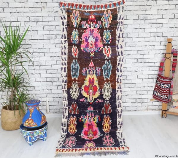 Tiwul-Vintage Moroccan Rug- (2'6" x 6'8")
