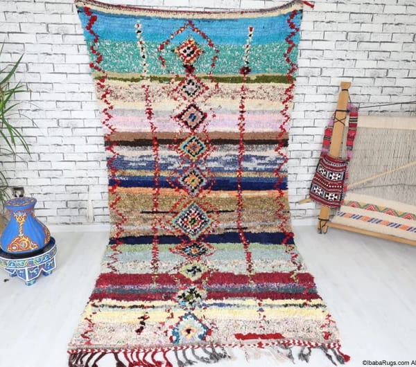 Tamila-Vintage Moroccan Rug- (4'6" x 9'1")