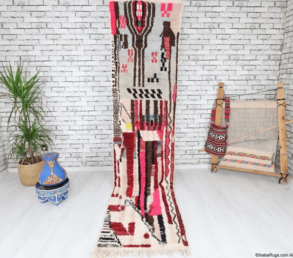 Yurika-Shag Moroccan Rug- (2'3" x 10'0")