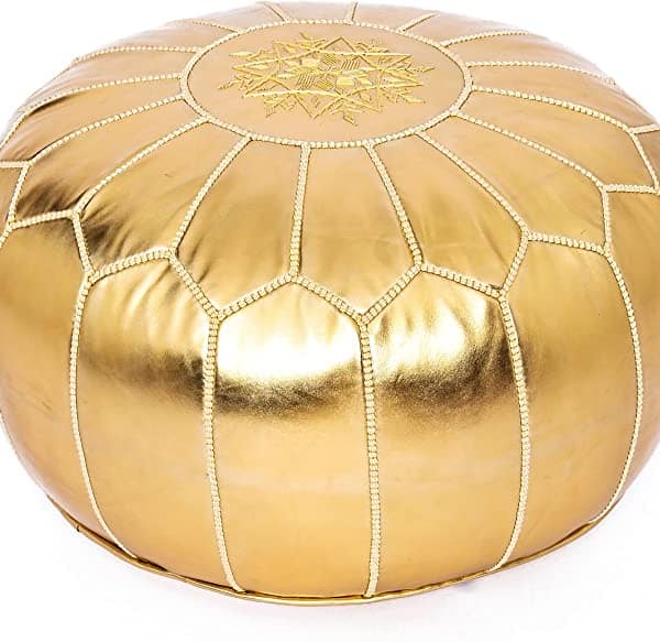 Gold pouf, Ottoman pouf
