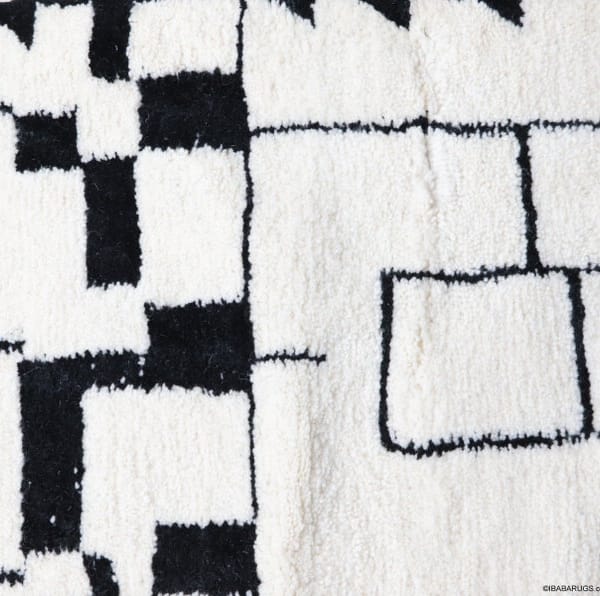 Azilal Rug-Moroccan Rug-Beni Ourain Rug 5,4 x 7,8 ft-Wool Berber Carpet-Handmade Ivory Azilal Teppich