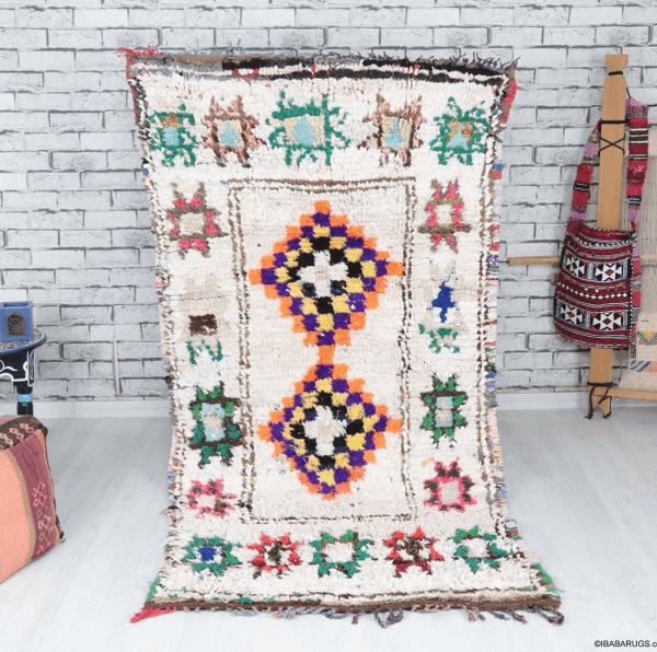 Ghzala-Vintage Moroccan Rug- (3'1" x 6'2")