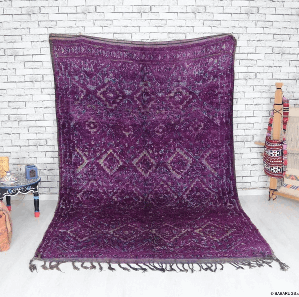 Nelya-Vintage Moroccan Rug- (5'8" x 8'8")