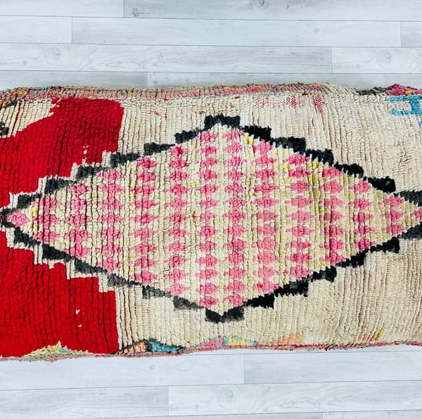 Kilim Pouf, XL Moroccan Floor Pouf, Vintage Pillow