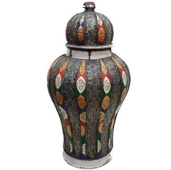 Vintage Hand engraved pottery vase