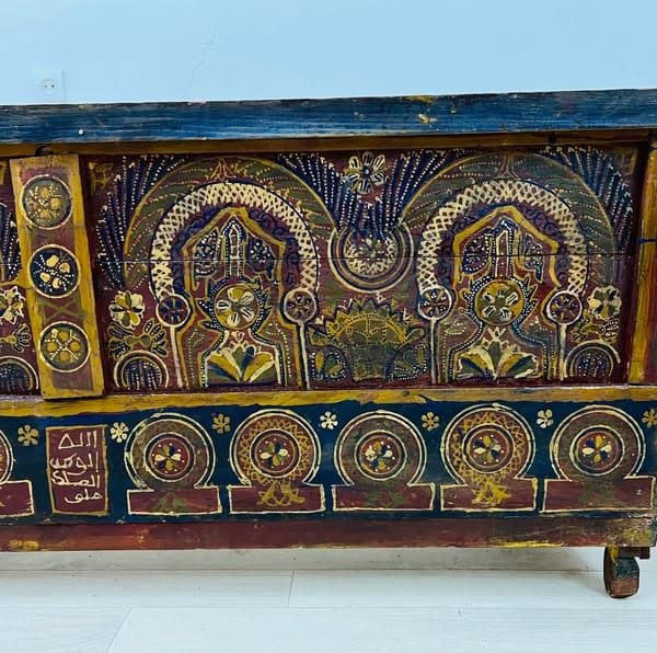 Berber Wooden Box-Handmade Trunk Treasure Box