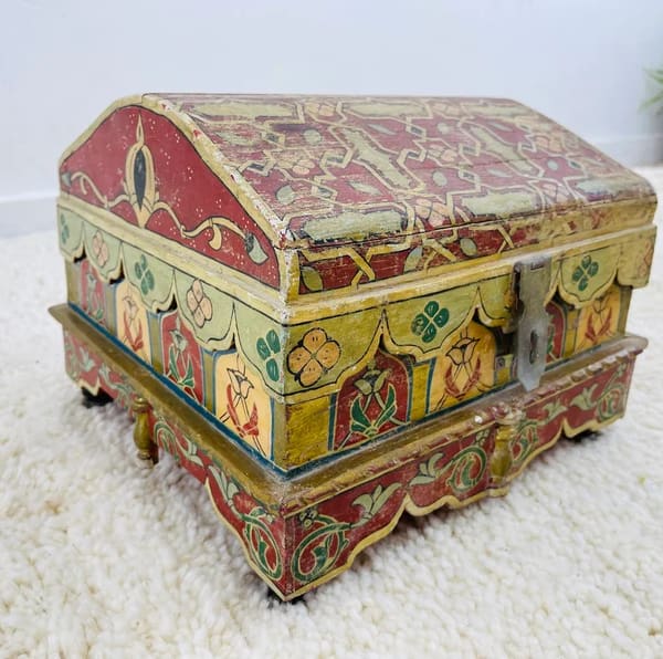 Moroccan Storage Trunk Treasure Chest Handmade