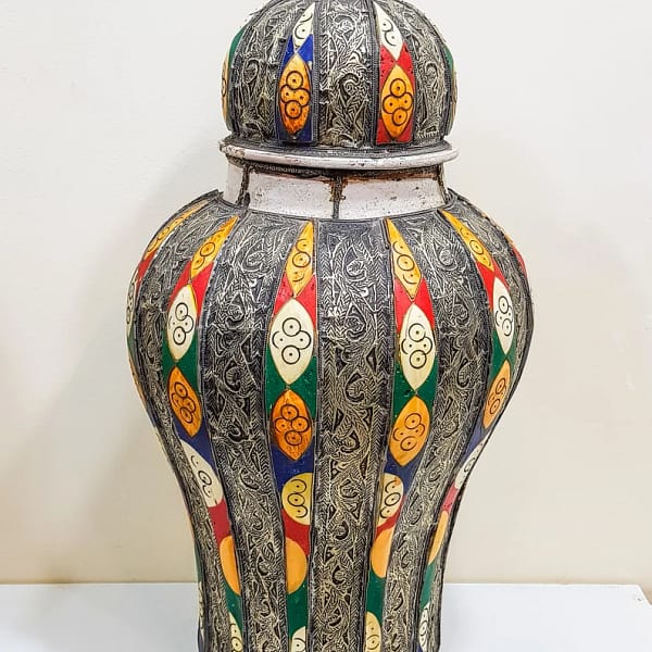 Vintage Hand engraved pottery vase