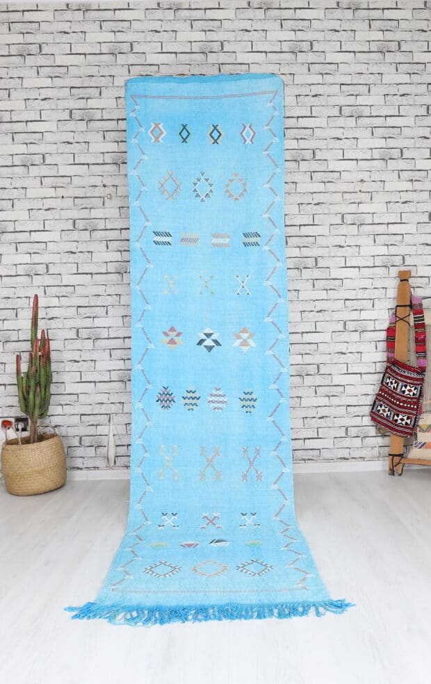 Nsika-Vegan Moroccan Rug- (2'4" x 9'3")