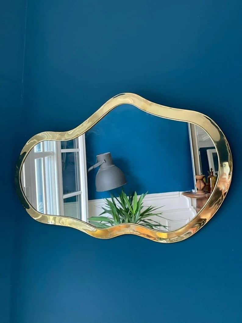 Irregular Golden Mirror