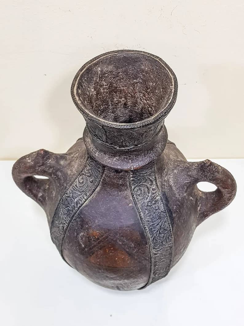 Vintage clay Pottery water Pot Moroccan vase