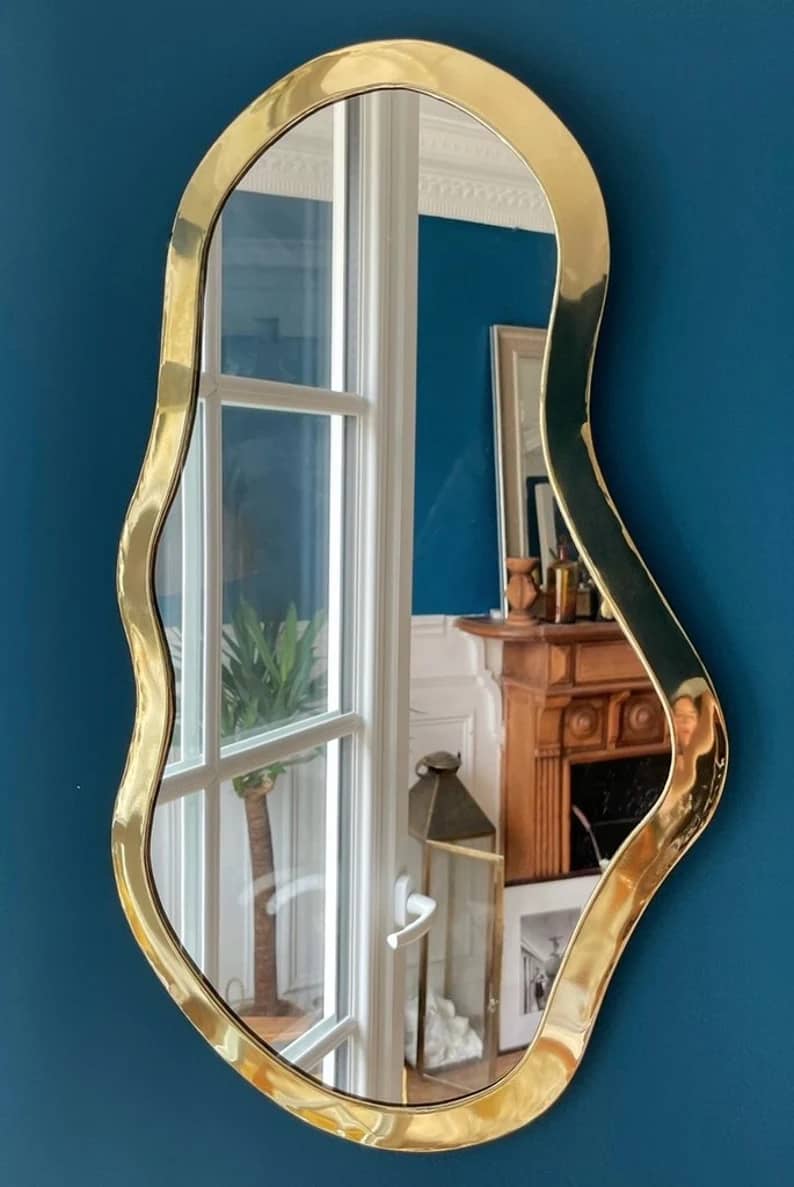 Irregular Golden Mirror