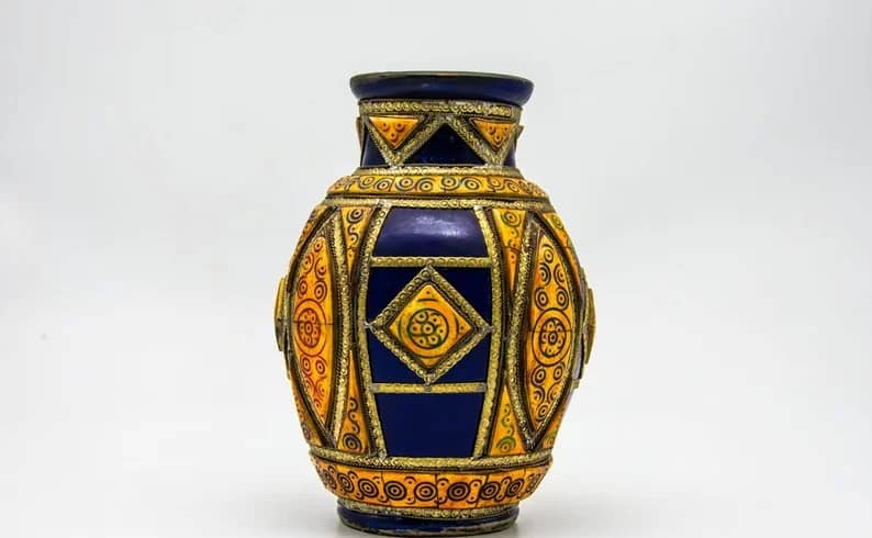 Old moroccan berber jar to be used as office decor