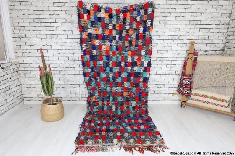 Izaa-Vintage Moroccan Rug- (3'6" x 8'0")