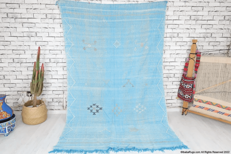 Tara-Vegan Moroccan Rug- (4'9" x 7'8")