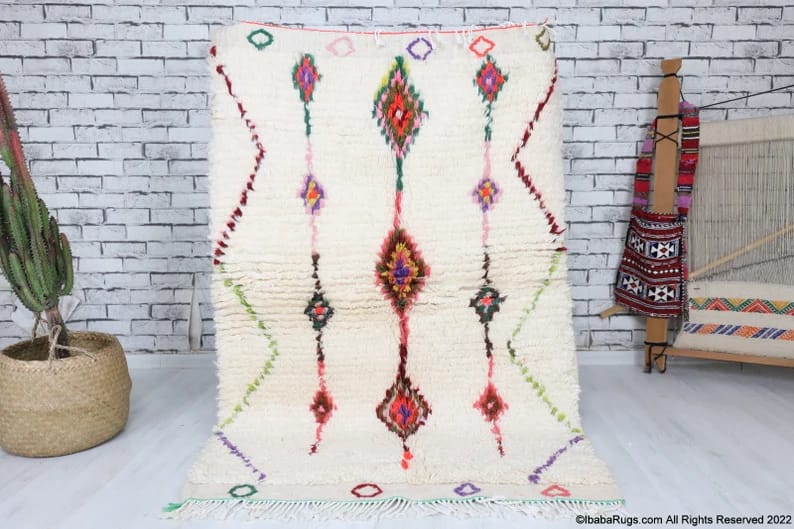 Sekina-Shag Moroccan Rug (3'3" x 5'2")