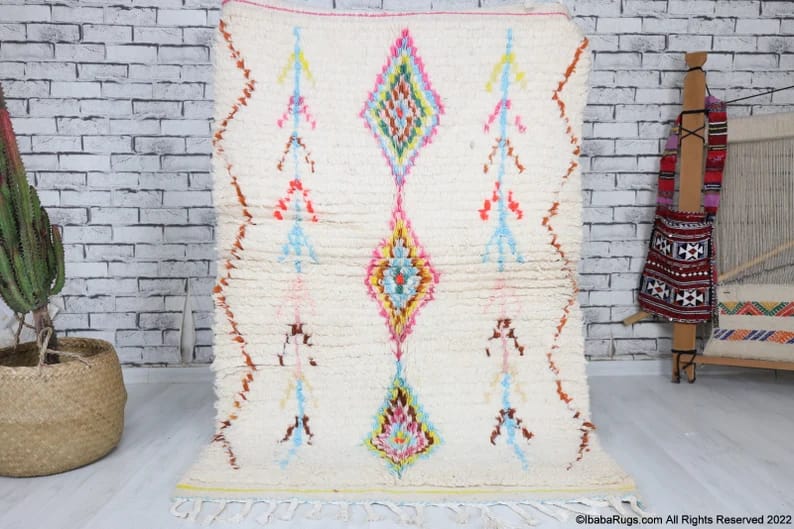 Kaysa-Shag Moroccan Rug (3'4" x 5'2")