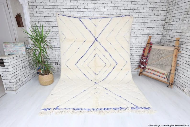 Mririda-Shag Moroccan Rug-Beni Ourain (6'6" x 9'5")