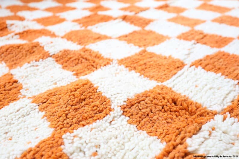 Louiza-Shag Moroccan Rug-Checkered rug (7'2" x 9'5")