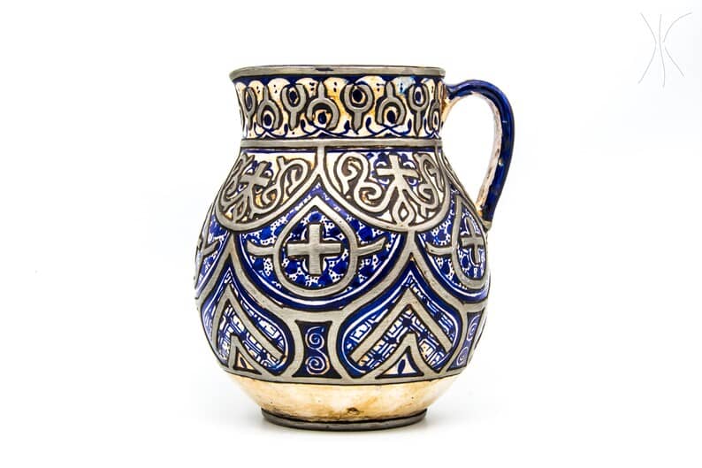 Vintage Pottery Pot Moroccan vase Arabian Art
