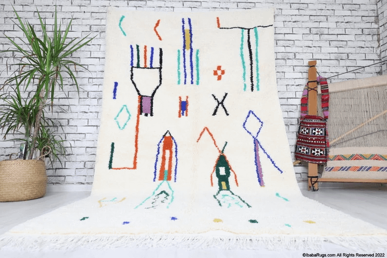 Kaysa-Shag Moroccan Rug (8'5" x 5'2")