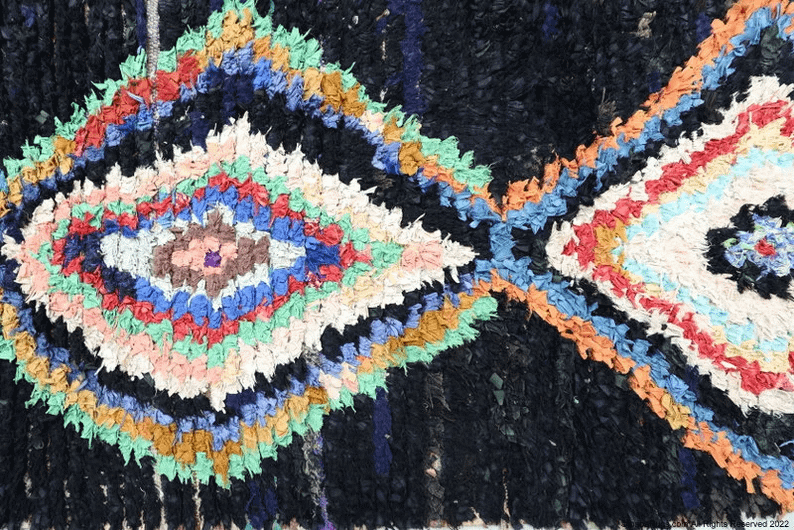 Khalda-Vintage Moroccan Rug- (2'9" x 6'2")