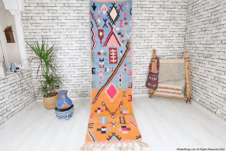 Yagura-Shag Moroccan Rug- (2'8" x 9'5")