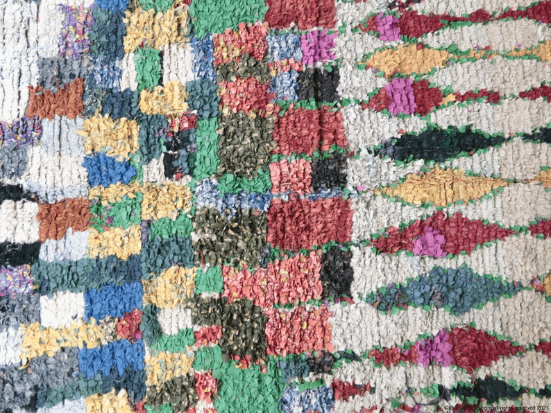 Tamezyant-Vintage Moroccan Rug- (3'9" x 5'9")