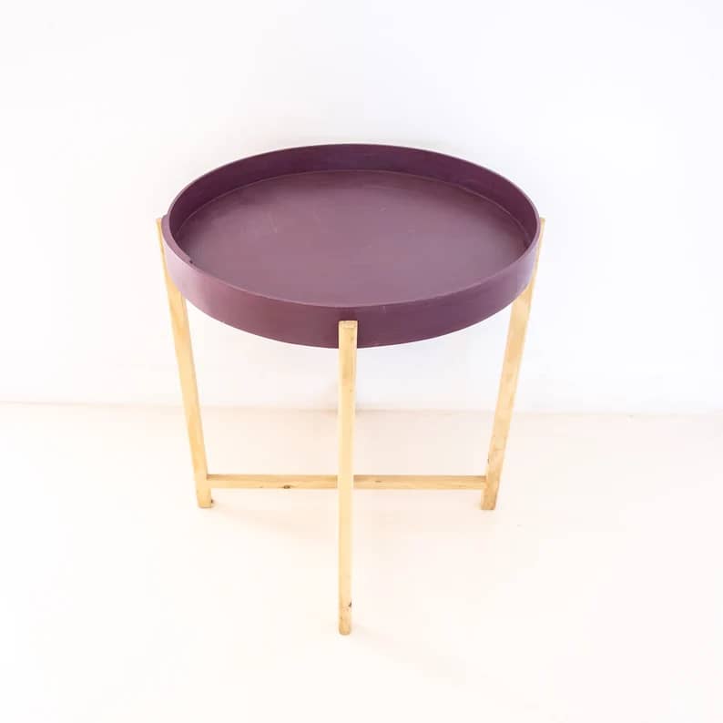 Purple Wooden coffee table- Moroccan table