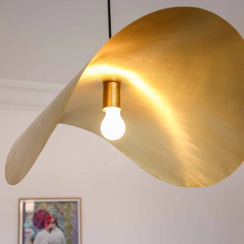 Brass suspension golden hanging lamp